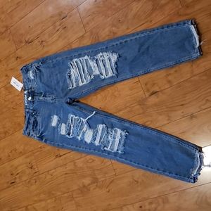 NEW! Refuge Mom Jeans, Size 5, Distressed